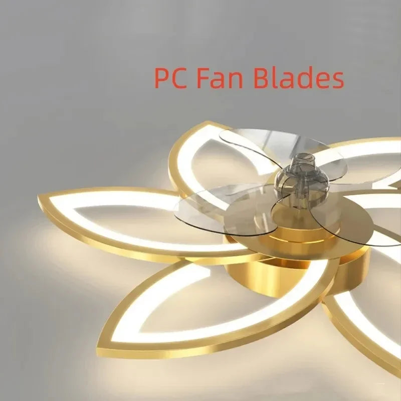 Modern LED Ceiling Fan Light with Remote Pendant Lamp for Living Room Dining Room Bedroom Home Decor Hanging Lighting Fixture