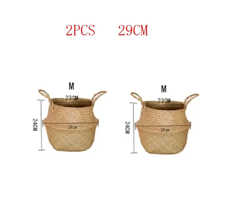 SeAbropérer-Pot de fleurs en rotin pour rangement de vêtements sales, WF1015