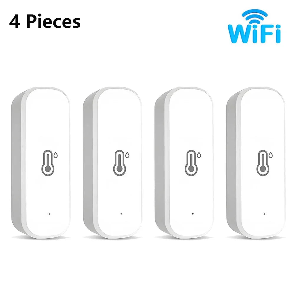 Tuya WiFi capteur de température et d'humidité Smart Life APP contrôle maison aucun Hub requis alimenté par batterie fonctionne avec Alexa Google Home