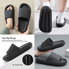 Tongs coordonnantes à semelle souple pour hommes et femmes, pantoufles HOHome, sandales d'intérieur brûleur, mode nuage, plate-forme optique