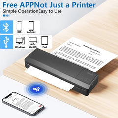 Imprimante thermique Bluetooth Portable sans fil, sans encre, pour lettres américaines 8.5X11, impression Mobile, pour téléphone, ordinateur Portable, usage domestique et au bureau