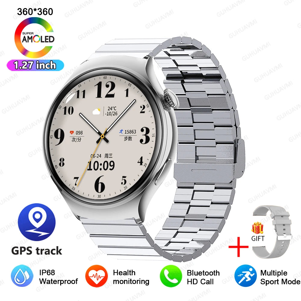 Montre connectée pour femmes, écran AMOLED HD, GPS, fréquence cardiaque, appel Bluetooth, étanche, pour l'extérieur, pour Xiaomi Ultra, nouvelle collection 2025