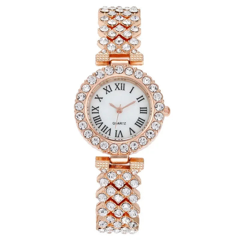 Décontracté dames Quartz Montre-Bracelet Bracelet ensemble 6 pièces ensemble femmes Montre horloge cadran romain marque de luxe Design femmes Montre Femme Reloj