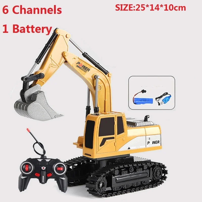 Pelle RC RC CRA pour enfants, jouets avec télécommande, camion à benne radiocommandée, Bulldozer, voiture électrique, jouets, cadeau