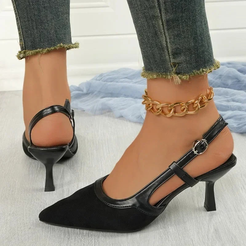 Sandales de luxe de haute qualité pour femmes, marque de mode décontractée, talons hauts, confortables et élégantes, chaussures d'été à talons hauts pour femmes