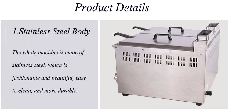 Industrie simple gaz friture maïs chien utilisé Propane friteuse Machine frites et poulet frit salle à manger rapide