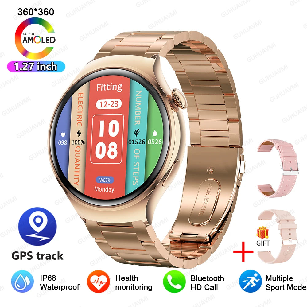 Montre connectée pour femmes, écran AMOLED HD, GPS, fréquence cardiaque, appel Bluetooth, étanche, pour l'extérieur, pour Xiaomi Ultra, nouvelle collection 2025