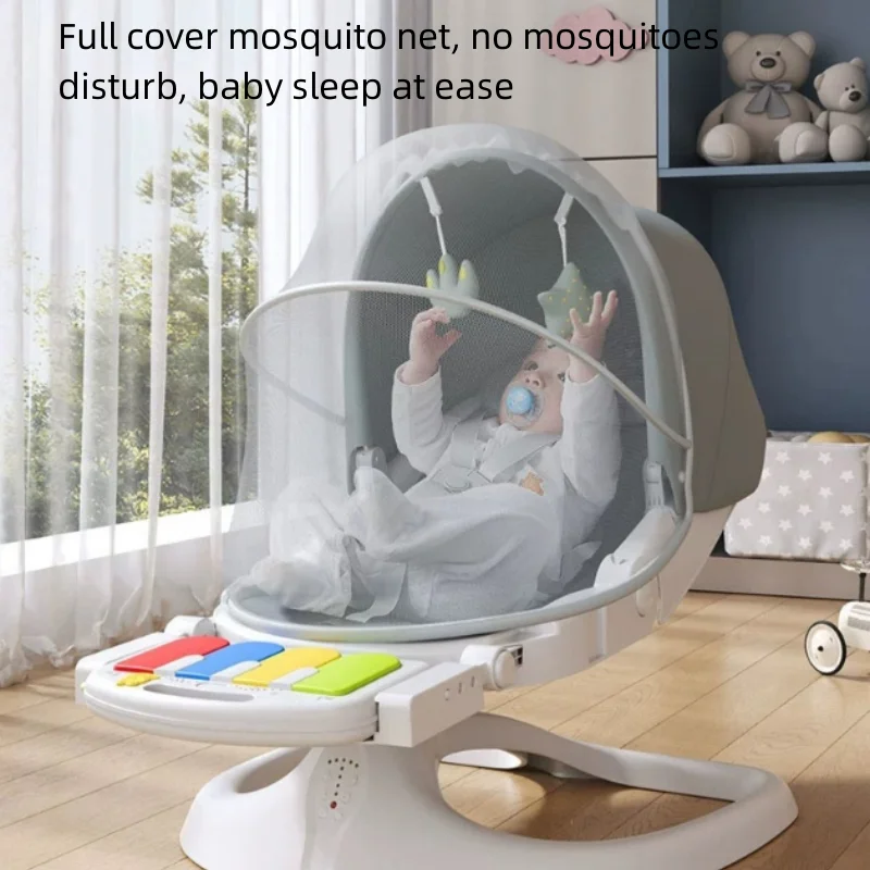 Chaise à bascule électrique pour bébé, berceau pour nouveau-né, lit apaisant, fauteuil inclinable pour dormir