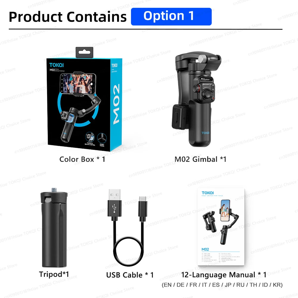 Support Téléphone Gimbal 3 Axes à Main, Enregistrement Vidéo Anti-Tremblement avec Trépied Selfie Stabilisateur pour Xiaomi iPhone et Smartphones