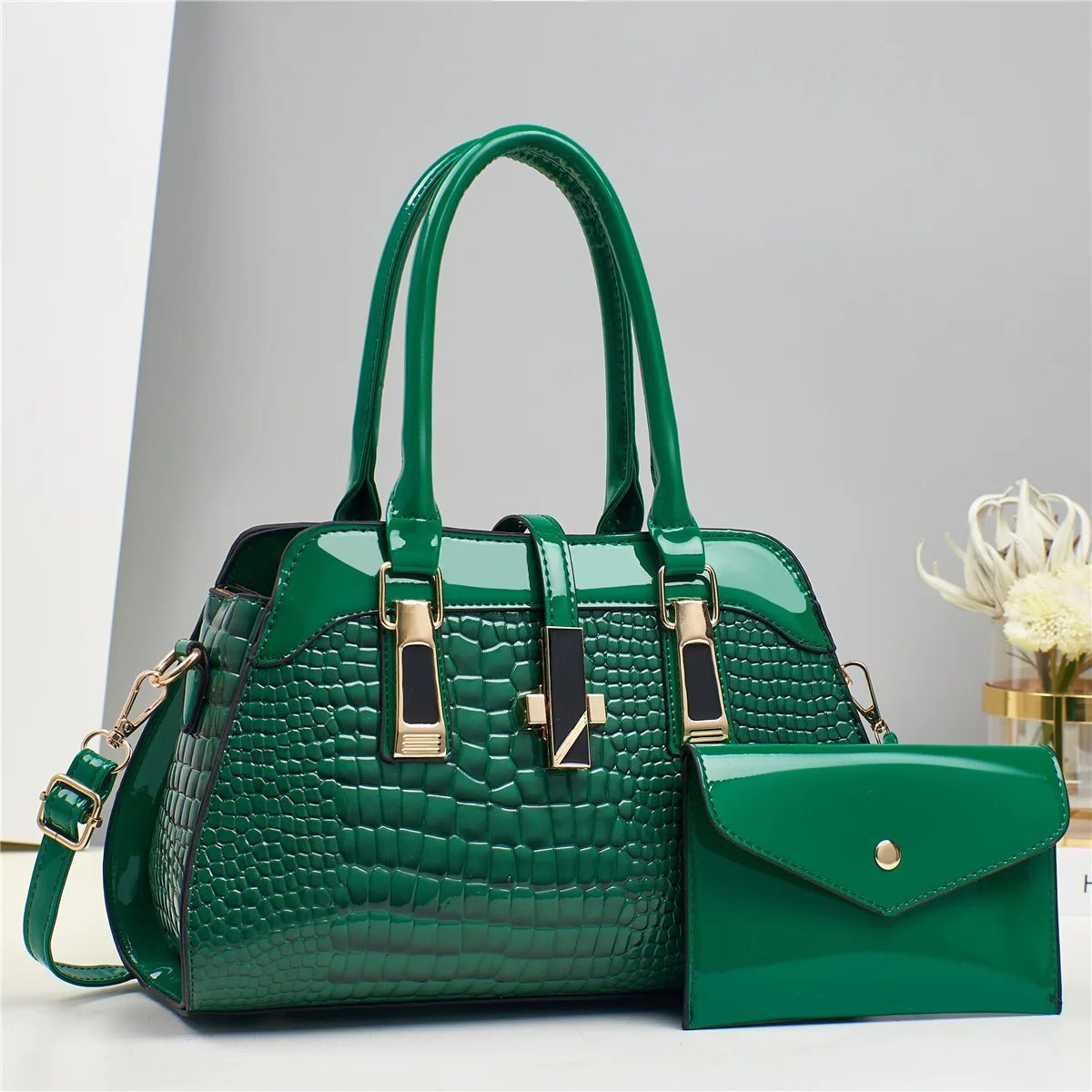 Marque de luxe Crocodile sac à main femmes sac fourre-tout en cuir brillant femmes sac à main sac à bandoulière femme sacs à poignée supérieure trajet Shopping