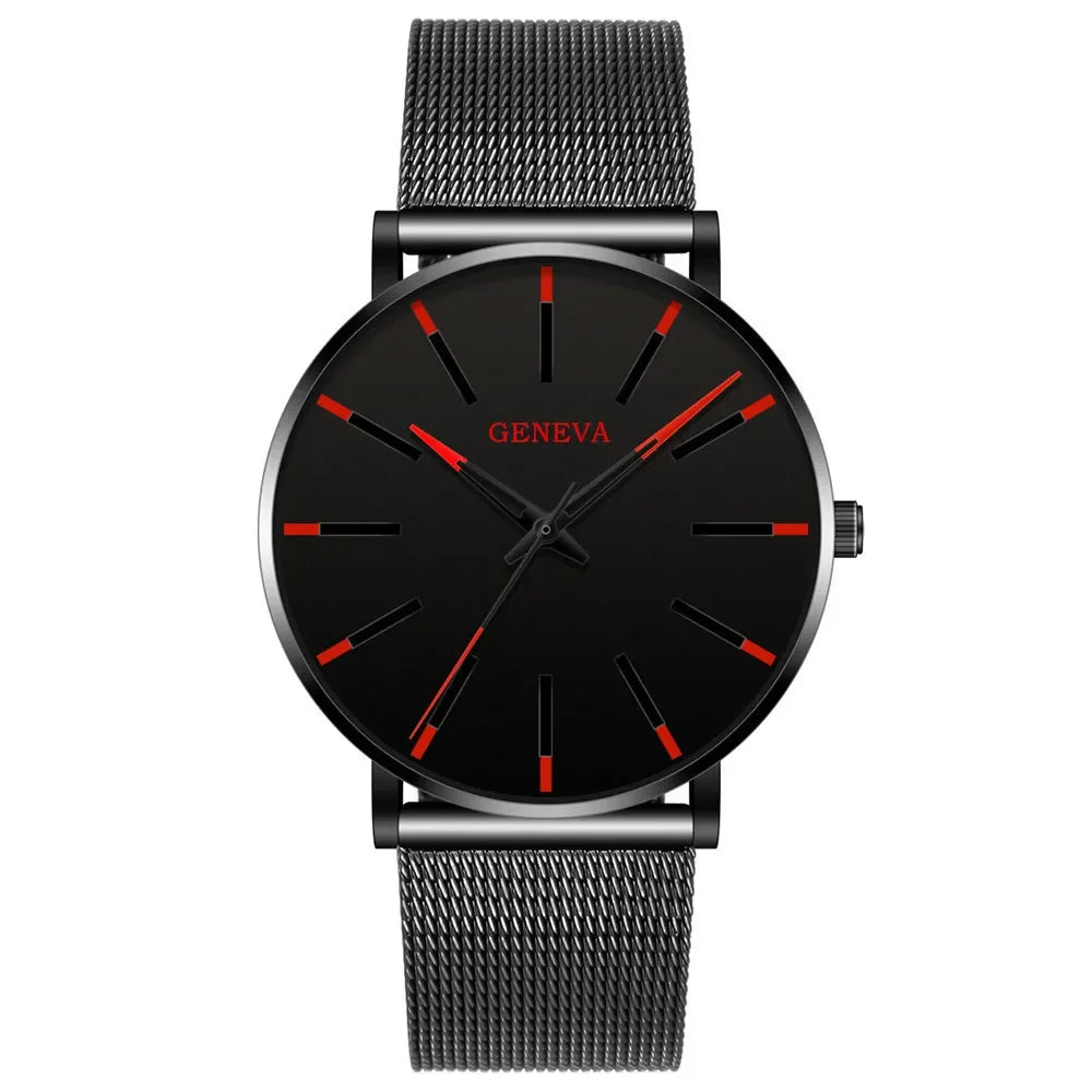 2024 Nouveau Montres de Mode Pour Hommes Luxe Ultra Mince En Acier Inoxydable Bracelet De Quartz Montre En Or Rose Hommes Montre Cadeaux Reloj Hombre