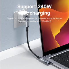 Hagibis-Adaptateur USB C vers C, 240W, 40Gbps, 8K, 60Hz, convertisseur résistant à 90, adaptateur USB4 pour Thunderbolt 4/3, MacPleiPhone 16 Pro, tablette