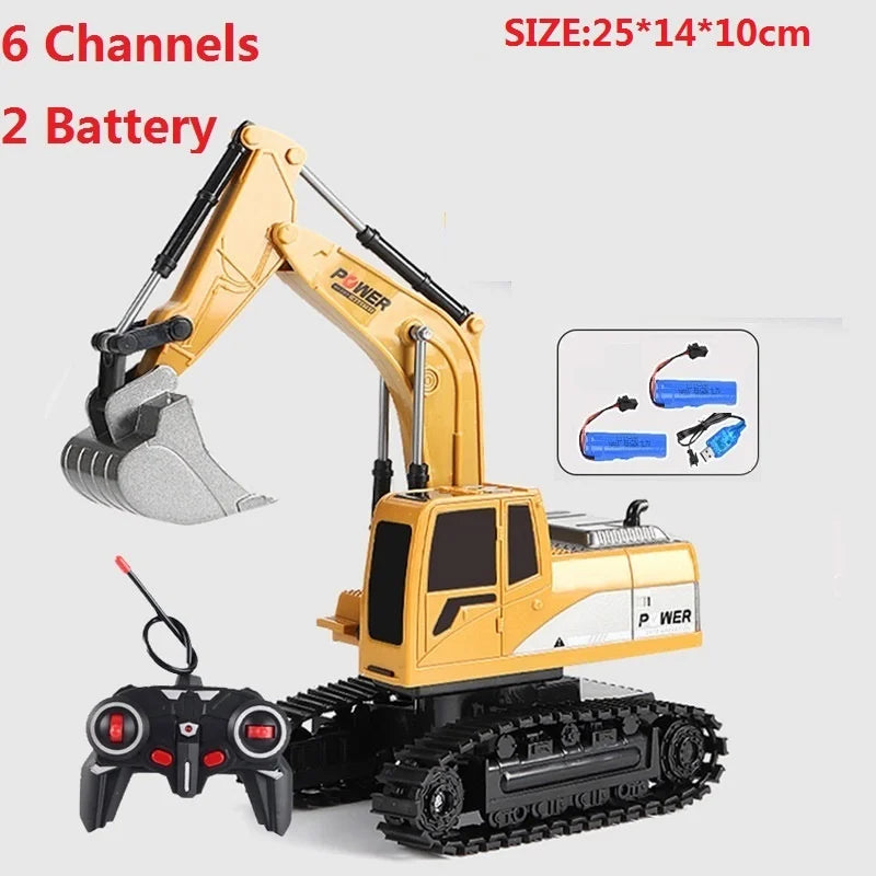 Pelle RC RC CRA pour enfants, jouets avec télécommande, camion à benne radiocommandée, Bulldozer, voiture électrique, jouets, cadeau