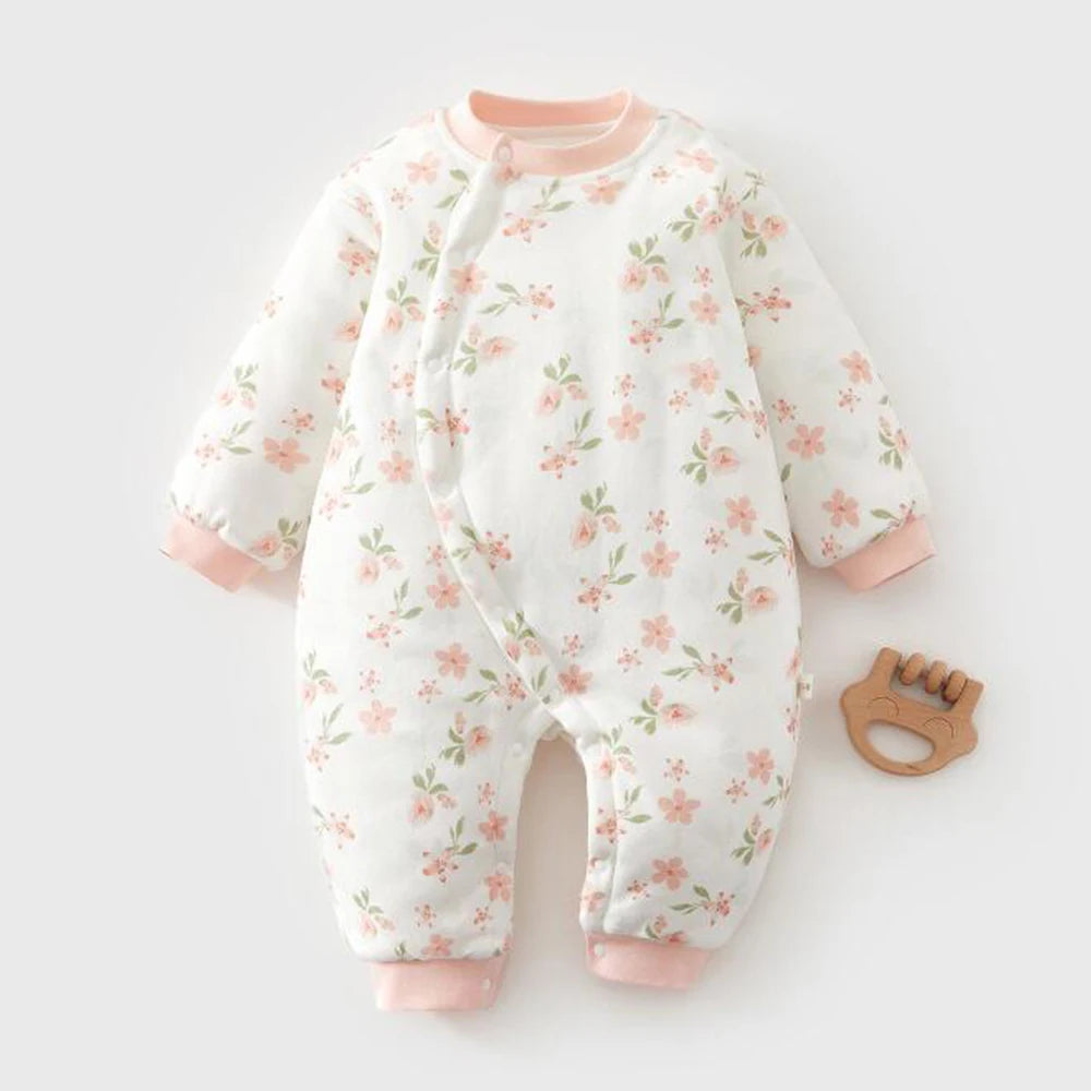 Tenue de noël pour bébé garçon, matelassée, épaisse, chaude, vêtements d'hiver Boutique pour bébé fille, barboteuse unisexe pour bébé de 3 à 18 mois