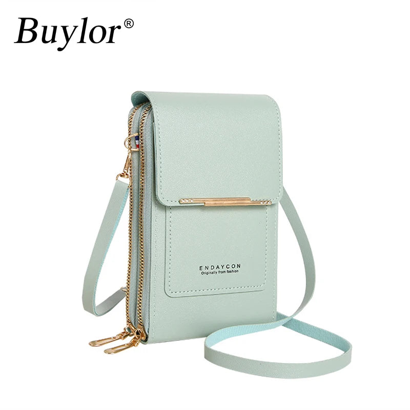 Buylor sac à main femme écran tactile sac à main pour téléphone portable sac à bandoulière femme pas cher petit portefeuille en cuir souple bandoulière сумка ж Dönusen