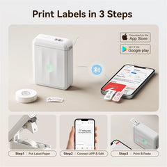 NIIMBOT D110 Version améliorée imprimante d'étiquettes thermiques Mini fabricant d'étiquettes intelligent Portable avec ruban pour bureau maison cuisine école