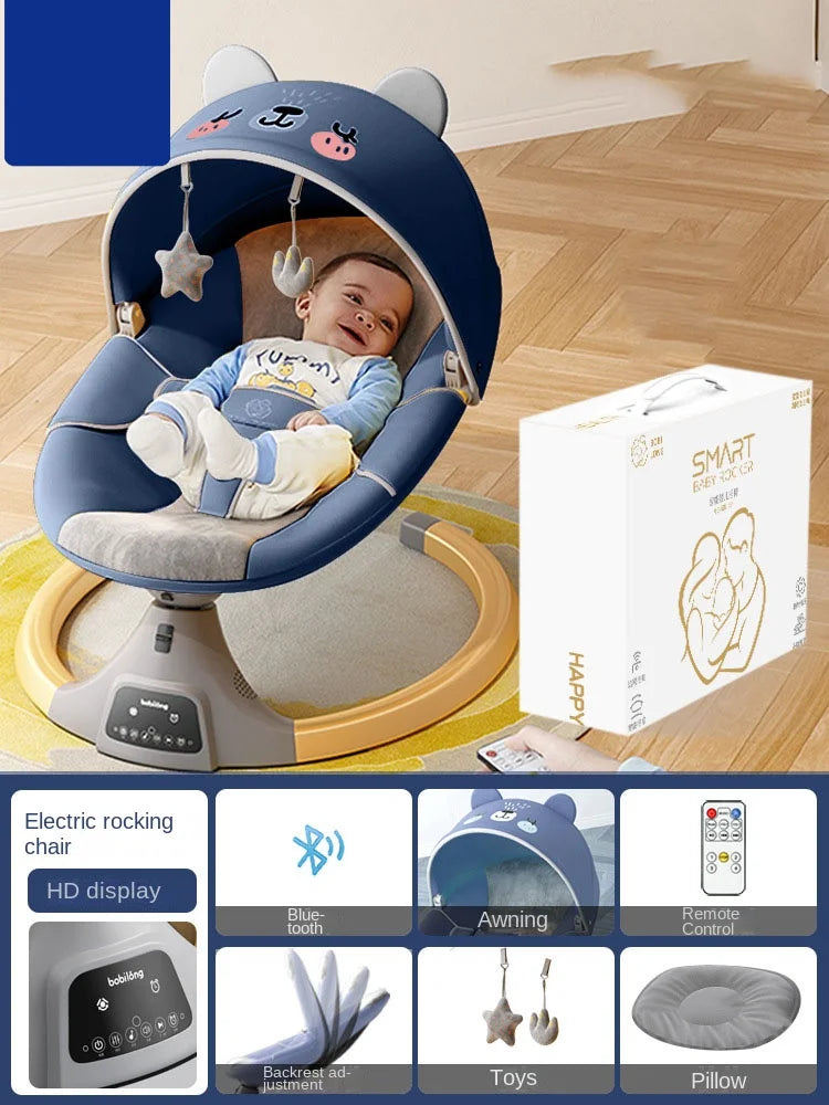 Chaise à bascule électrique pour bébé, berceau de sécurité, chaises à bascule pour nouveau-né, berceaux pour dormir de 0 à 2 ans