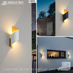 JoollySun applique murale lampe extérieure décor à la maison éclairage pour balcon jardin LED étanche en aluminium moderne appliques murales