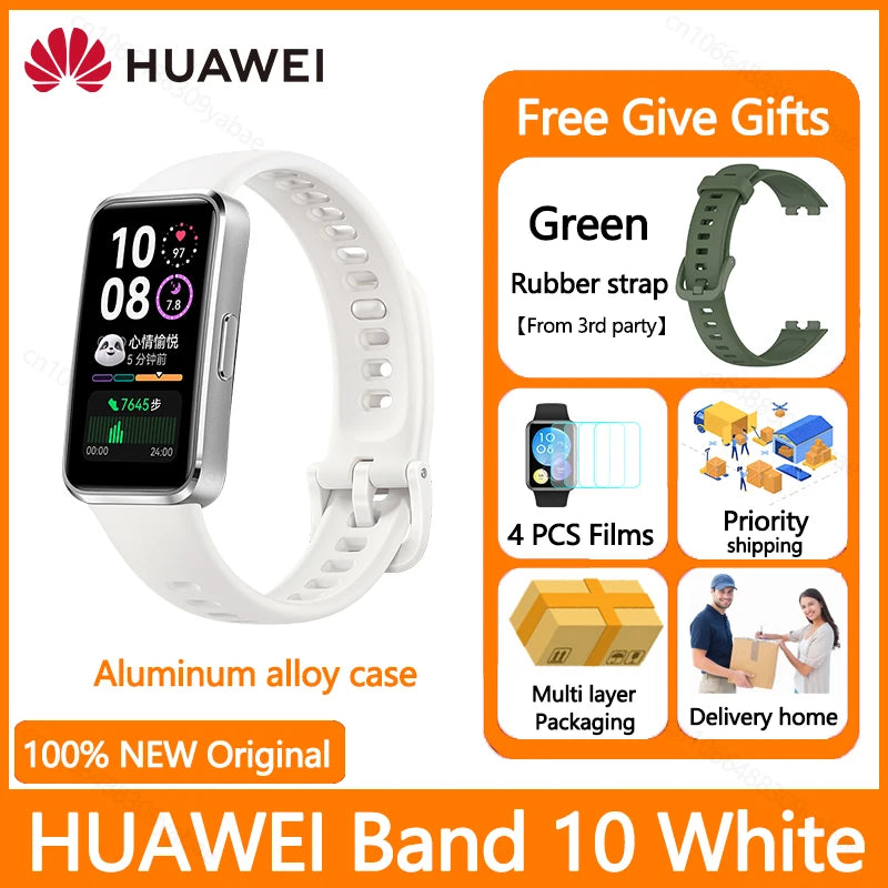 Montre connectée Huawei Band 10, originale, Compatible avec IOS et Android, suivi du sommeil, moniteur de santé, autonomie de 14 jours, nouvelle collection 2025