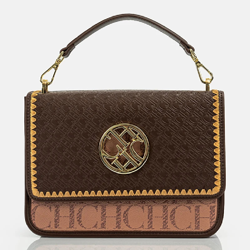 CH – sac à bandoulière Design solide, lettre foncée en relief, sac de fête pour dames, marque de luxe exquise, sac à main Design classique à la mode