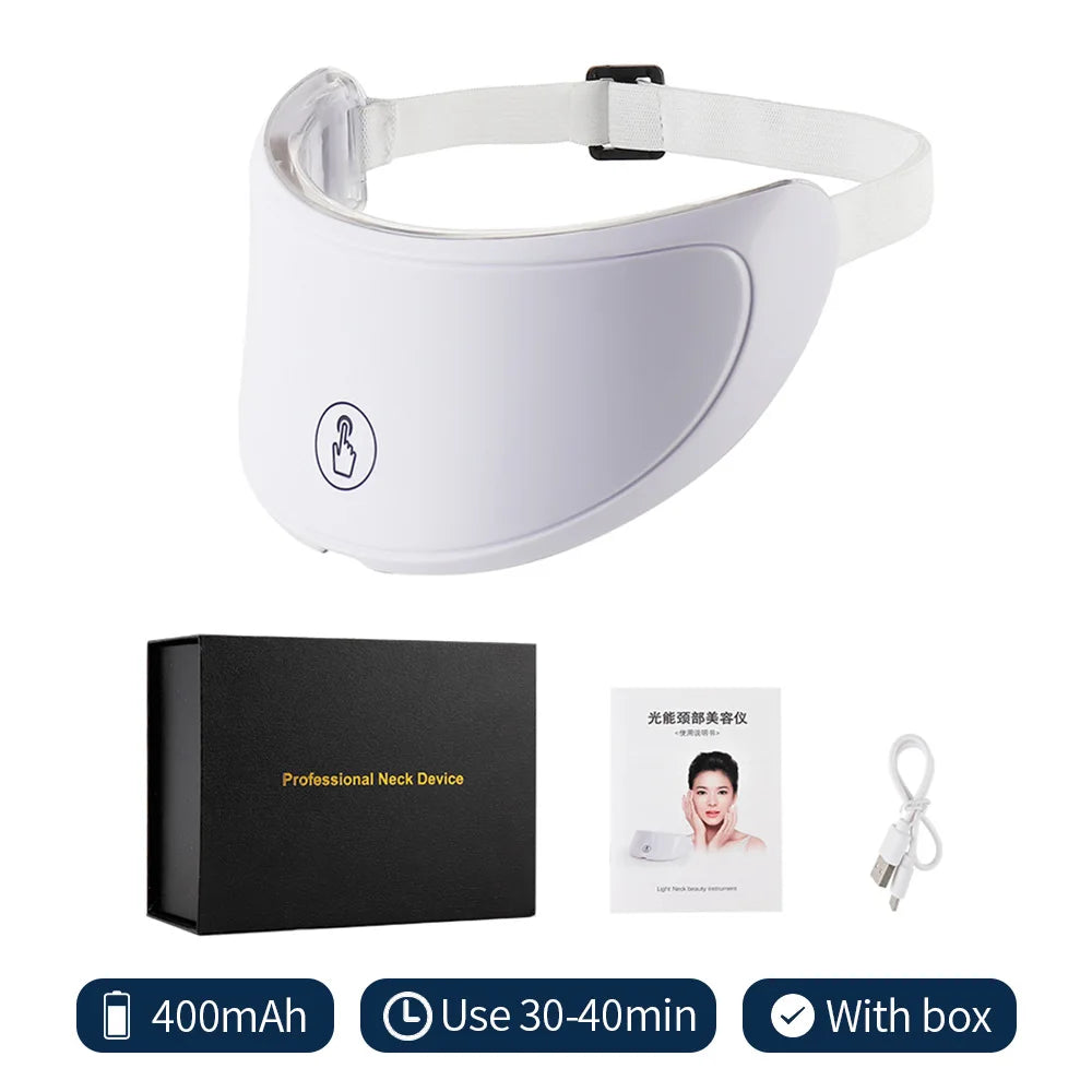 Masque Facial LED Photon 7 couleurs, thérapie à la lumière rouge, Anti-vieillissement, masque de beauté du visage et du cou, traitement de Relaxation, soins Anti-rides pour la peau