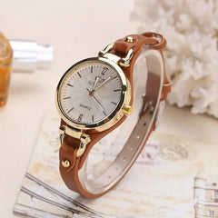 Simple femmes montre de luxe Design en cuir montre dames Quartz montre-bracelet couleur unie mode femmes cadeau montre Relojes Para Mujer
