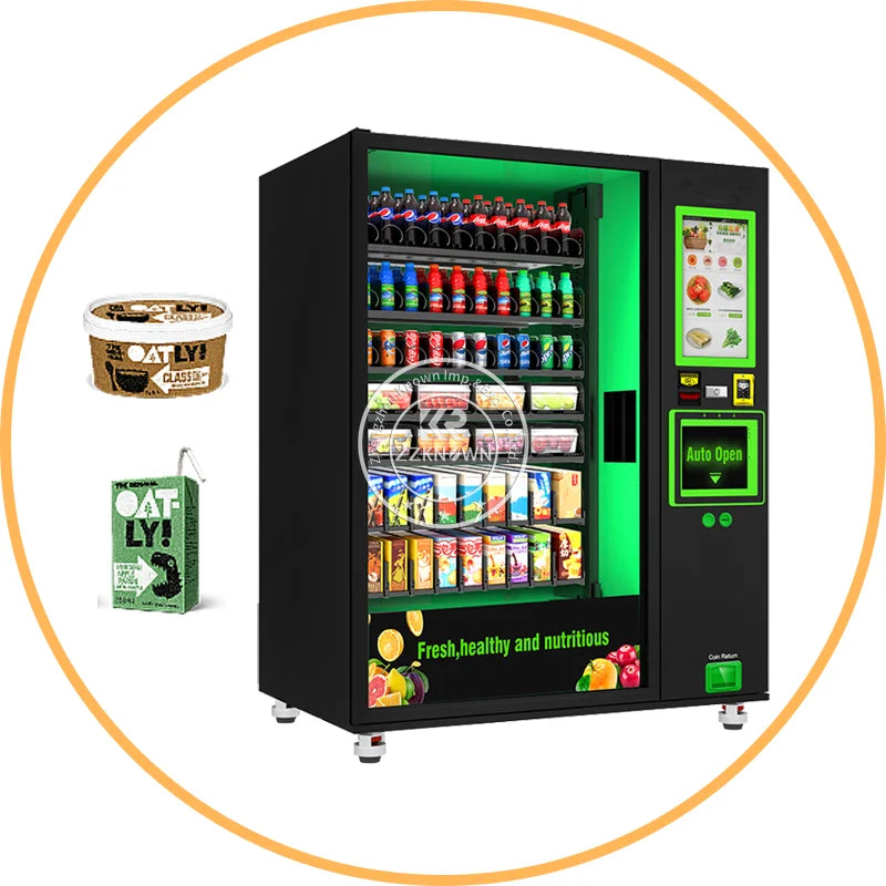 Distributeur automatique réfrigéré combiné pour aliments et boissons, bière, boissons froides, eau