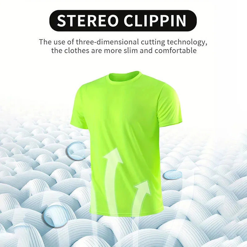 2024 Summer Fashion Men's Clothing Trendy Design Gradient Color Letter Print T-Shirt Top Breathable Soft Short Sleeve Menswear