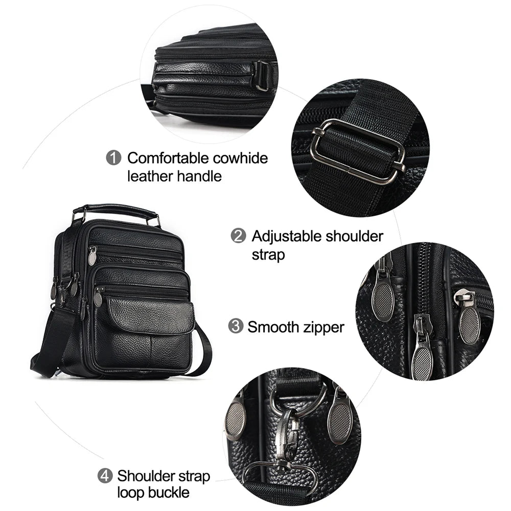 JOYIR hommes en cuir véritable sacs à bandoulière sac de messager pour homme sacs à bandoulière à la mode décontracté voyage sac à bandoulière sacs à main