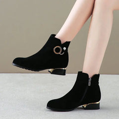 Offre spéciale 2022 chaussures pour femmes femmes bottine chaussure à talons bas grande taille 43 chaussures courtes pour femmes dames automne hiver bottes