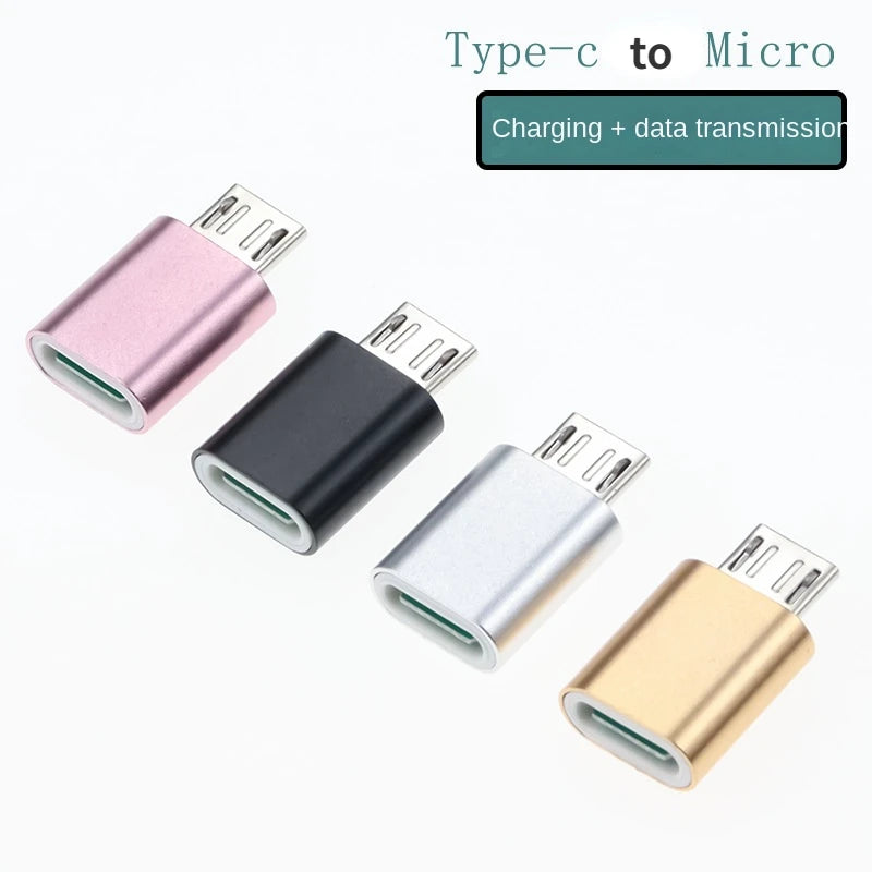 Connecteur adaptateur USB de type C femelle vers micro USB mâle Adaptateur de chargeur micro USB de type C Convertisseurs de transmission de données de charge V8