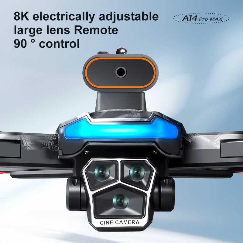Xiaomi Mijia A14Pro max GPS sans brosse 8K trois caméras flux optique évitement d'obstacles pliable quadrirotor RC Distance Drone jouets