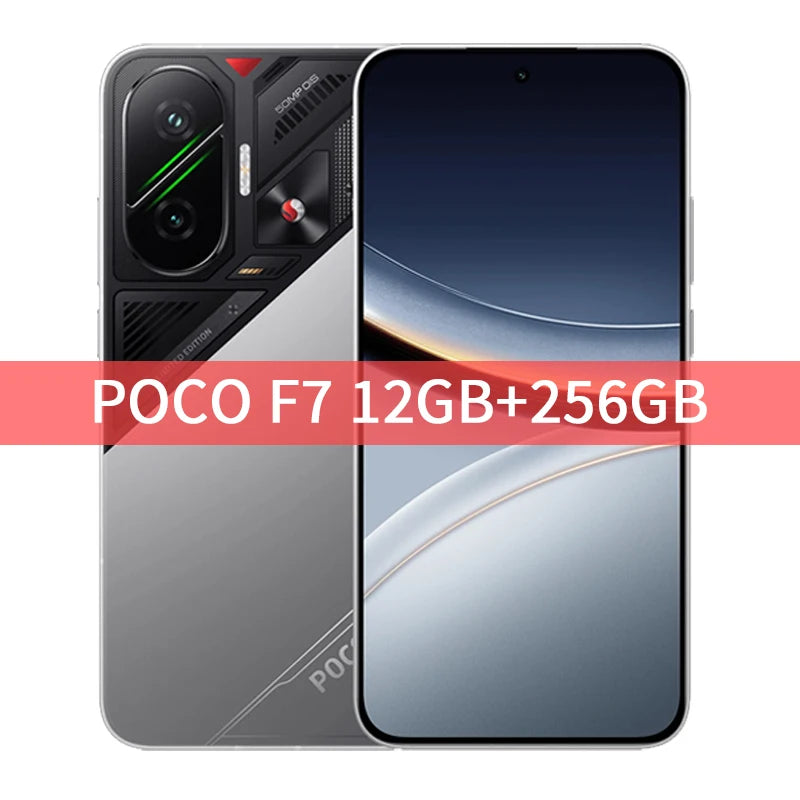 POCO F7 5G Version mondiale Snapdragon ®   8s Gen 4 NFC 6.83 1.5K AMOLED Écran 50MP Caméra OIS 6500mAh 90W HypeCharge Smartphone