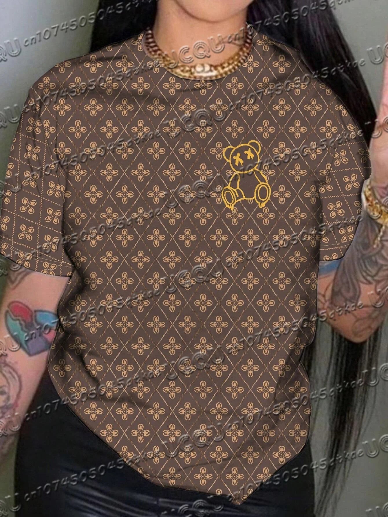 T-Shirt à Manches Courtes et Col Rond pour Homme et Femme, Vêtement de dehors de Marque de Luxe, avec Lettres Imprimées, Collection Estivale