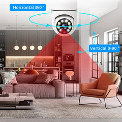 Caméra à vis couleur jour et nuit, ampoule de surveillance WIFI, double lumière, rotation à 2025 degrés, livraison directe, nouveau, 360