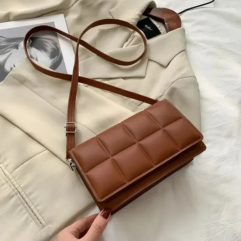 Petit sac à bandoulière en cuir PU pour femme, sac à main à poignée classique, créateur de marque de mode, initié, tendance