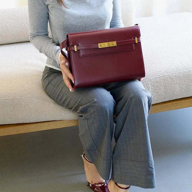 Sac à main rétro de luxe pour femmes, marque originale Yangshulin, sac sous le bras Manhattan, sensation haut de gamme, sac à la mode pour femmes