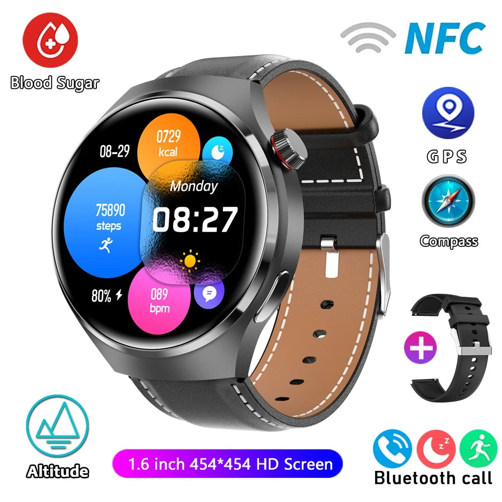 Pour HUAWEI montre Pro GPS NFC montre intelligente hommes 360*360 AMOLED écran fréquence cardiaque Bluetooth appel IP68 étanche homme Smartwatch 2024