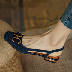 Sandales femme élégant bureau dames chaussures et sandales femmes chaussures décontractées sandales à talons carrés sans lacet femme chaussures plates