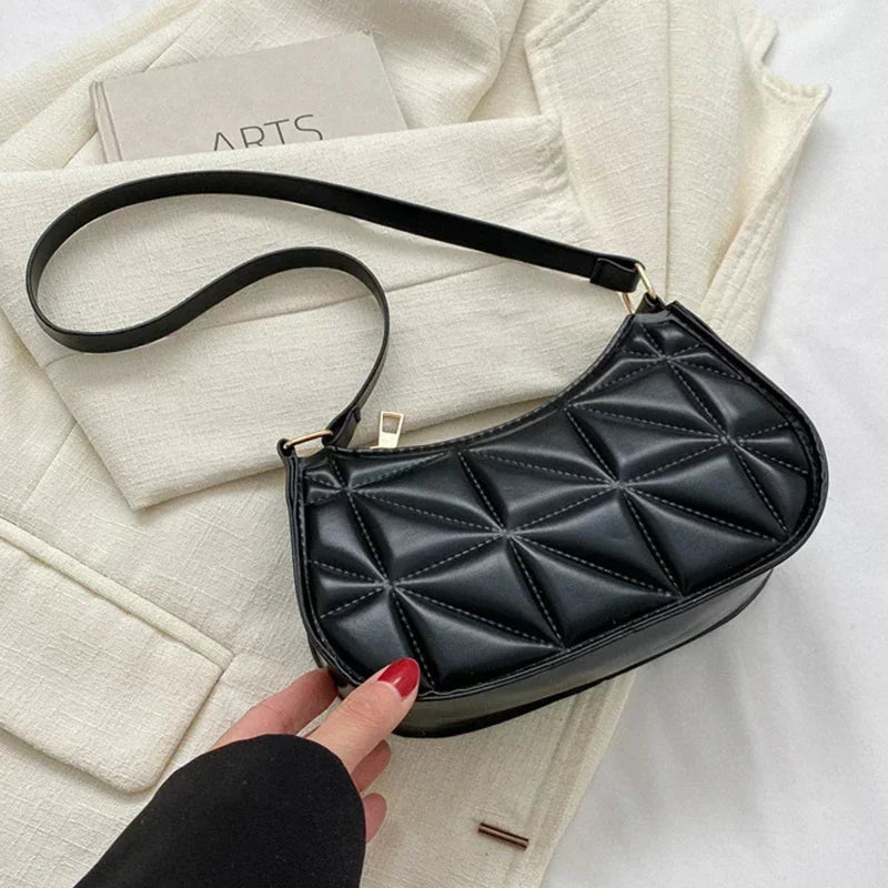 Mini sac de Shopping sous les bras pour femmes, fourre-tout rétro décontracté, sacs à bandoulière en cuir de couleur unie pour femmes