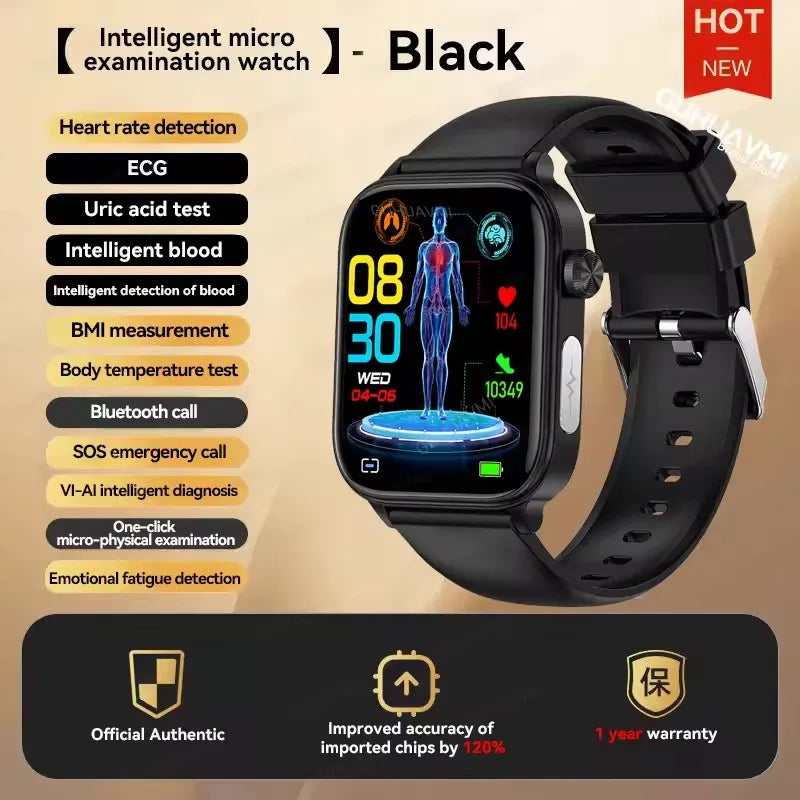 2025New moniteur de santé montre intelligente femmes analyse ECG pression artérielle piste Menstruelle appel BT 1.39 pouces écran Smartwatch dames