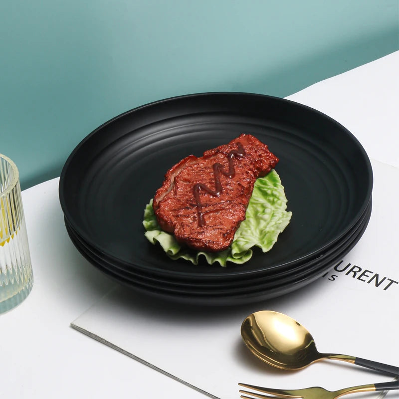 4/16 pièces assiettes en plastique (9 pouces de diamètre) sont réutilisables et adaptées aux cuisines domestiques pour les collations, les collations et les desserts