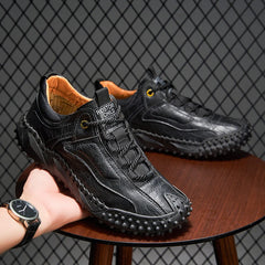 Chaussures en cuir décontractées avec ChimDesign Convient à la taille pour le printemps/automne Baskets de randonnée en plein air Hommes Convient à la Size38-45