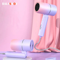 Sèche-cheveux pliant avec sac de transport, Anion à Air chaud, soins capillaires pour la maison, MIni voyage, sèche-cheveux, brosse à cheveux Portable