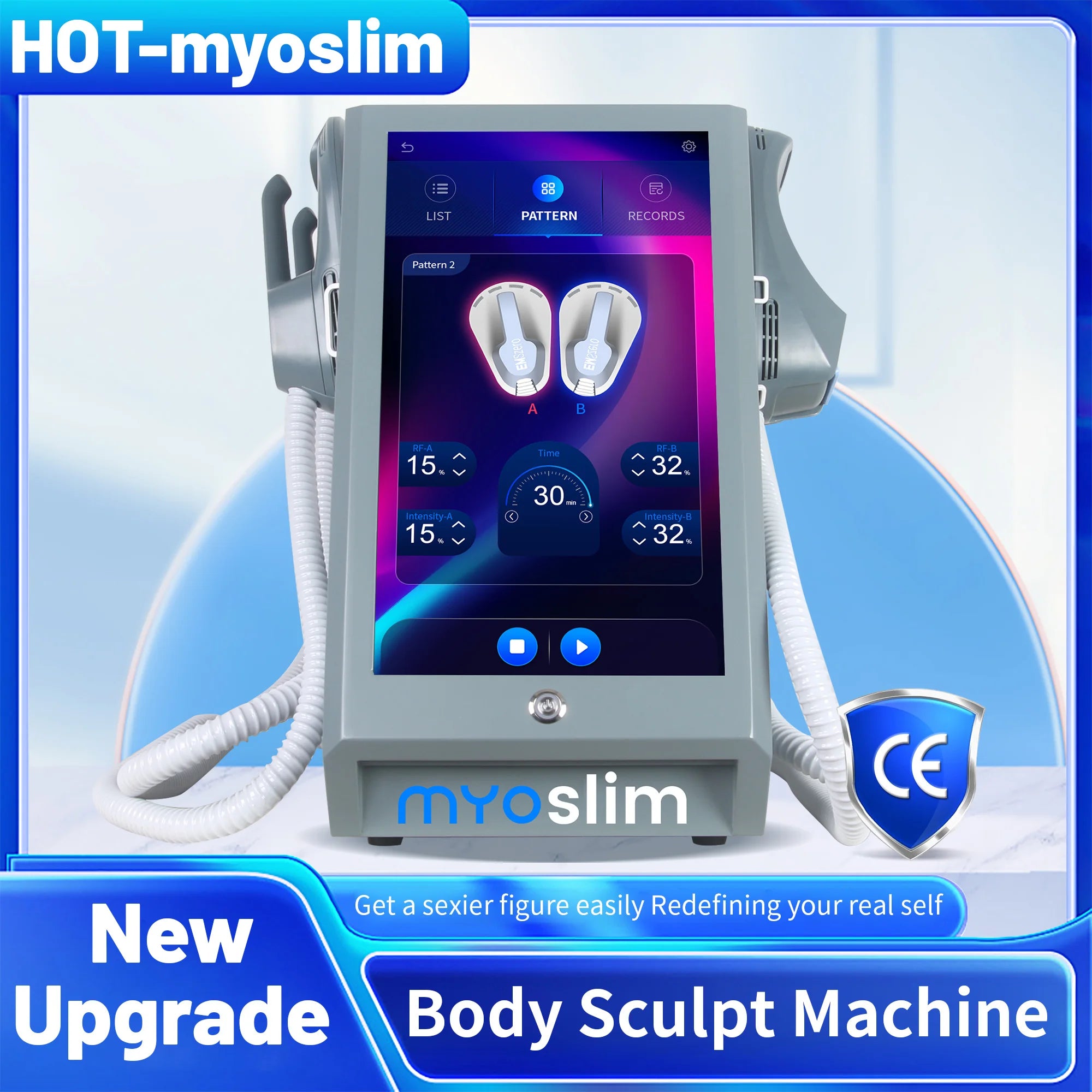 Professionnel MYOslim HI-EMS Stimulation musculaire corps Neo Machine électromagnétique 4 poignées sculpture du corps Ems équipement de beauté