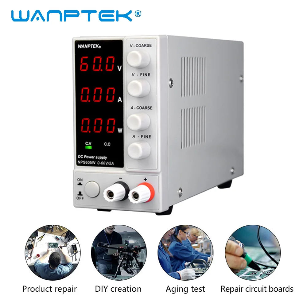 DC laboratoire 30V 10A mini commutation régulée laboratoire réglable alimentation cc avec stabilisateur affichage de puissance 60V 5A alimentation de banc