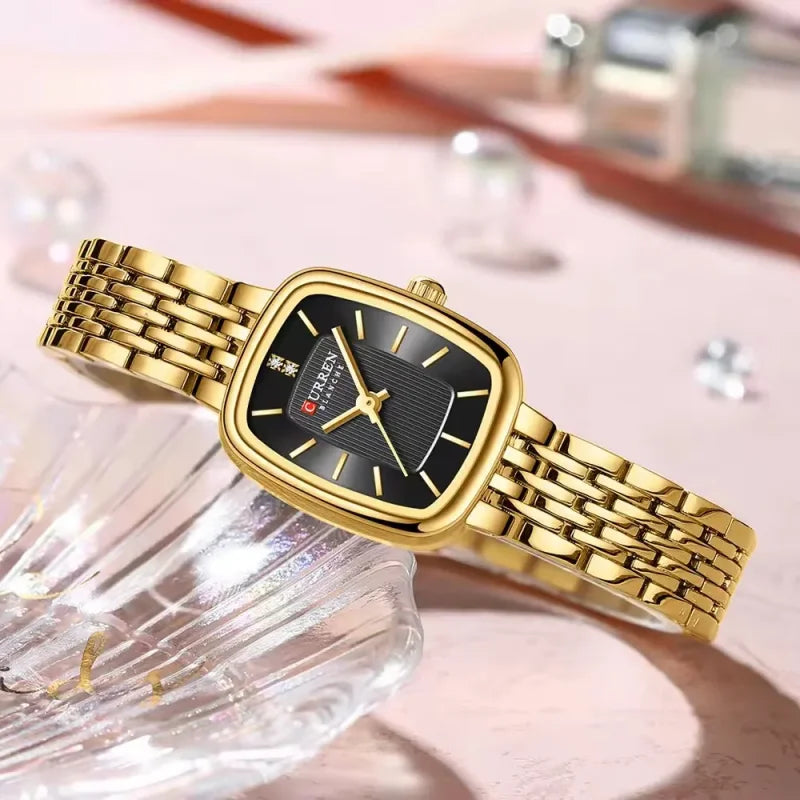 CURREN 9093 mode Quartz femmes montre Simple élégant cadran carré or bracelet en acier inoxydable étanche loisirs affaires montres