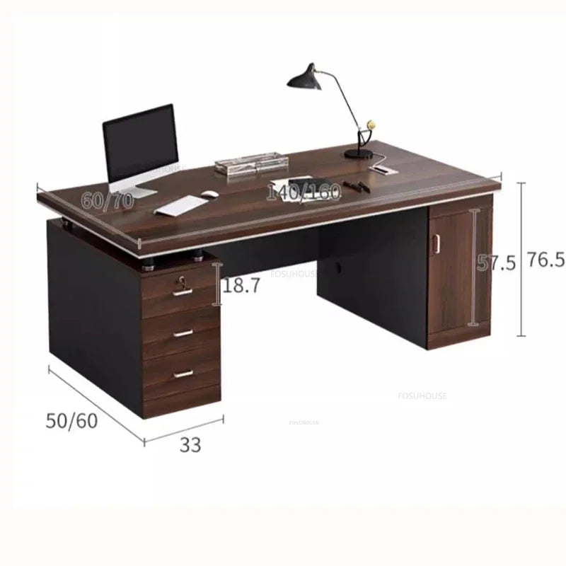 Modern Office Desks Double Staff Desk and Chair Combination Luxury Office Boss Desk Home Study Work Table Computer Table P