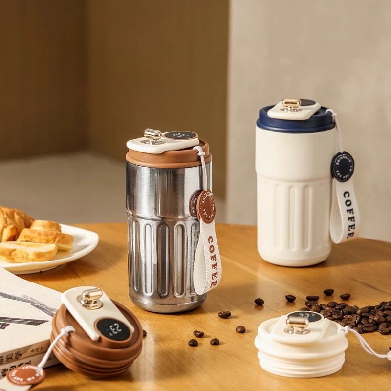Bouteille Thermos de 450ml, affichage intelligent de la température, tasse sous vide en acier inoxydable 316, tasse à café de bureau, tasse thermique Portable d'affaires