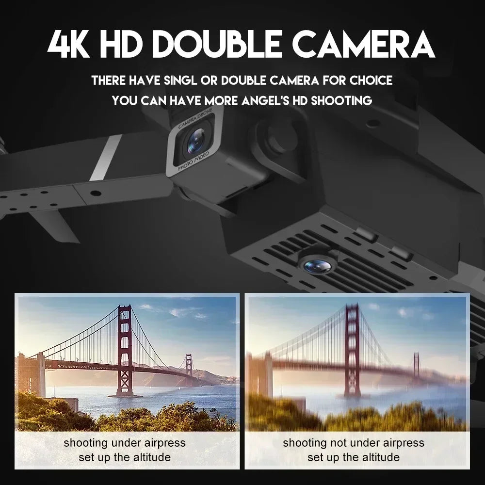 Drone professionnel E88 4K avec caméra grand angle HD 1080P, WiFi, FPV, recommandé de tenir un importateur RC pliable, hélicoptère quadrirotor, jouets pour enfants